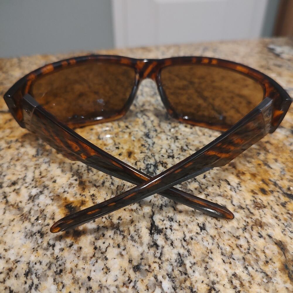 Bison R804-002 Tortoise Shell Wraparound Sunglasses - Picture 8 of 12